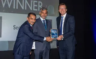 SecurEyes, Karmendra Kohli and Seemanta Patnaik - with the Technology services award